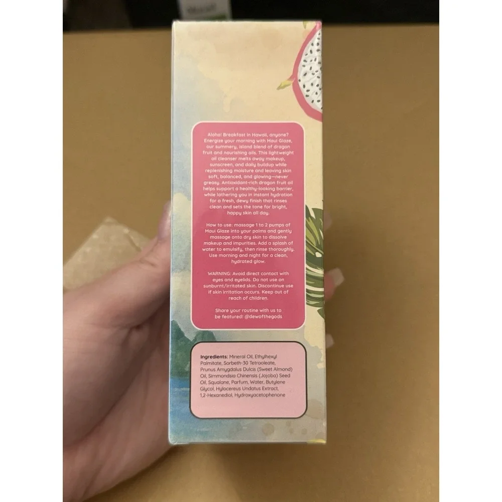 Dew Of The Gods Maui Glaze Dragon Fruit Oil Facial Cleanser 5.07 oz/150ml Sealed